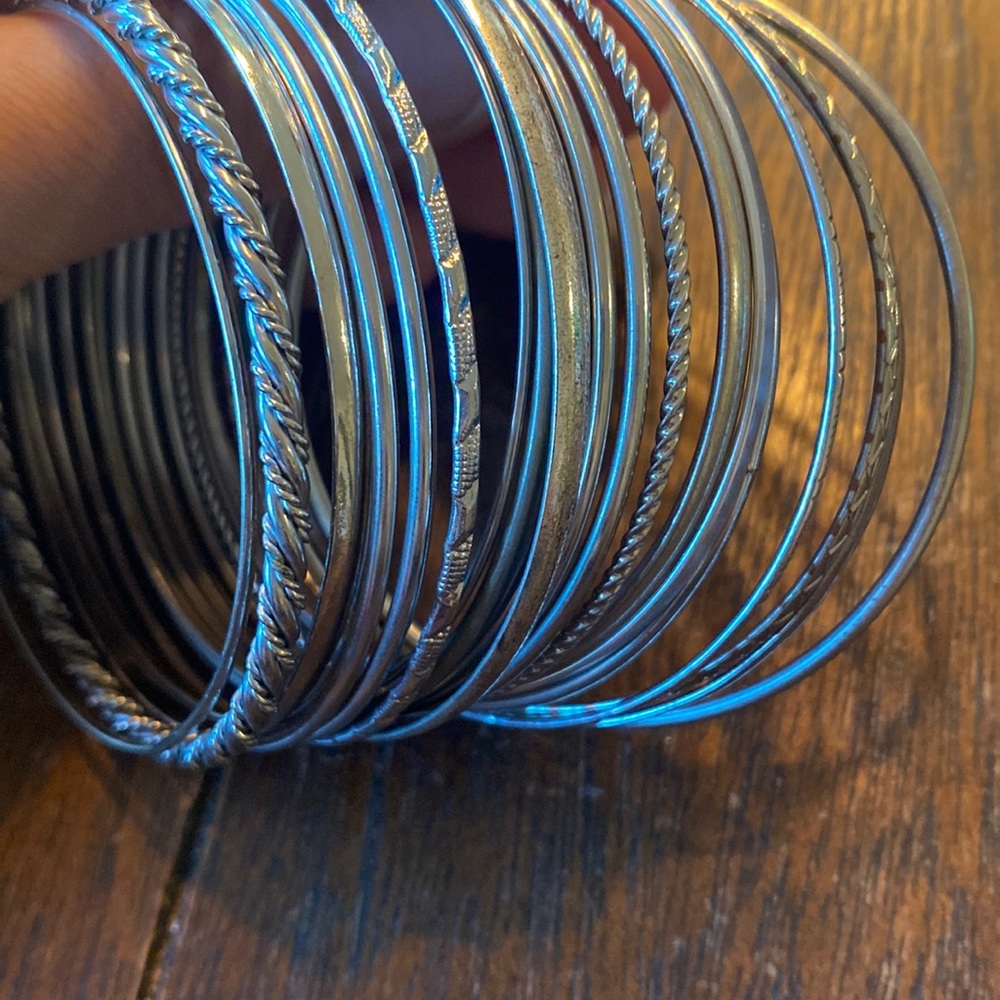 Collected Silver bangle bracelet lot - Picture 5 of 16